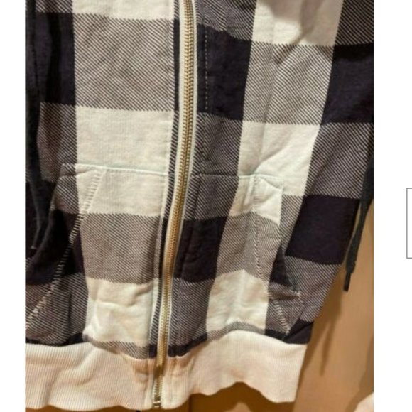Divided  H & M blue plaid sweatshirt jacket size2 - Picture 5 of 6